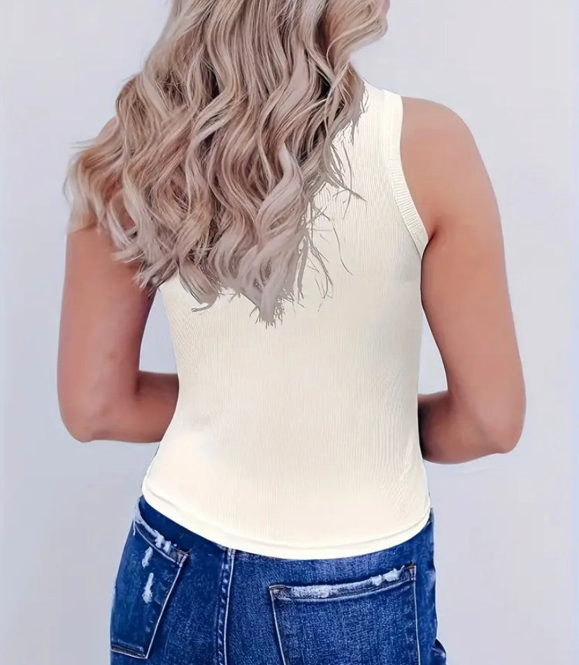 Elegant Pearls Tank: White