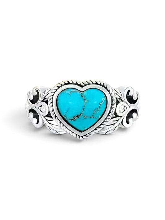 Turquoise Heart Ring