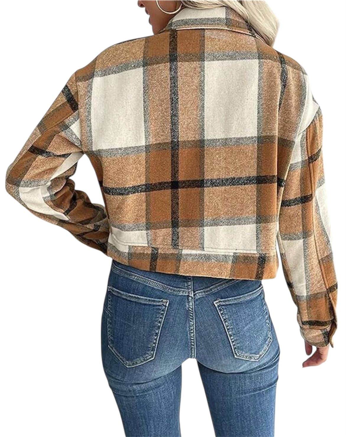 Precious Flannel Plaid Cropped Shacket