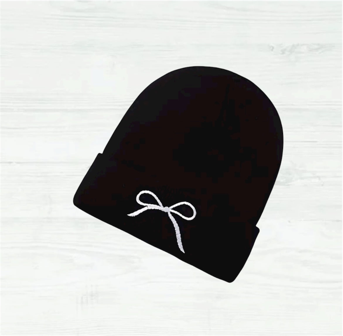Bow beanie: Blk