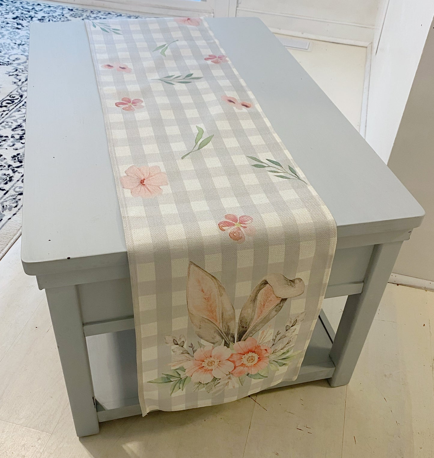 Plaid spring table runner