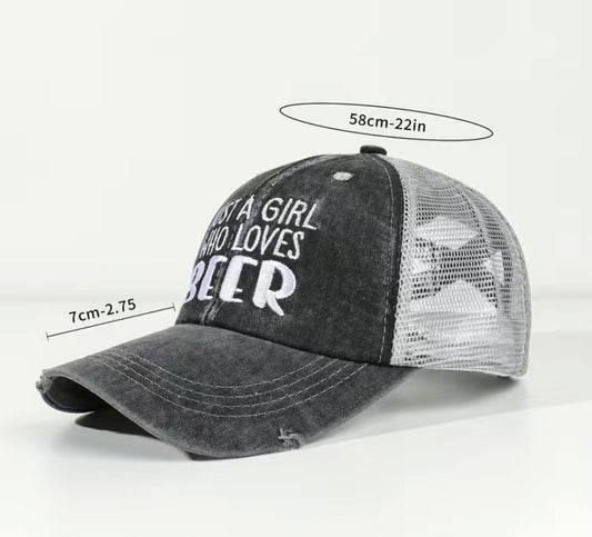 Just a girl who loves beer hat