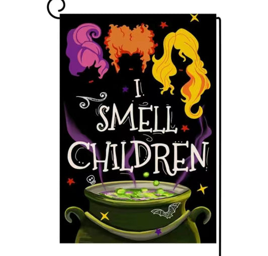 Halloween I smell children garden flag