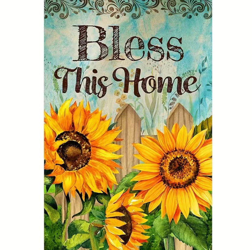 Bless this home garden flag