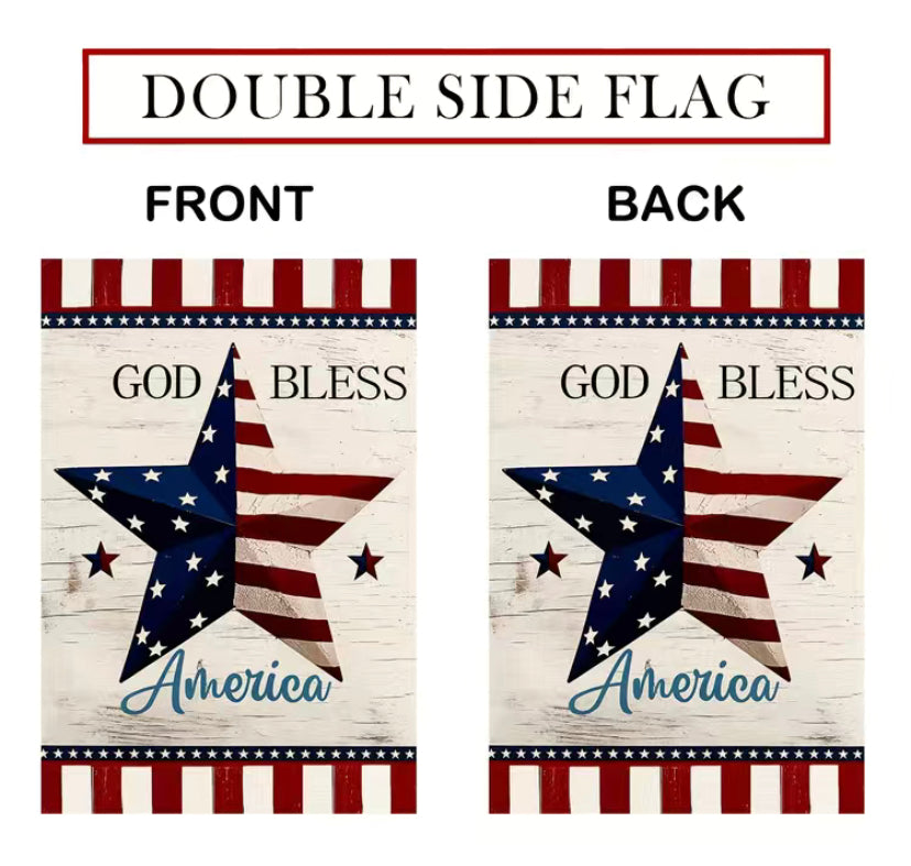 God bless America garden flag