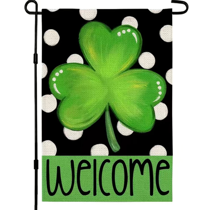 Shamrock garden flag