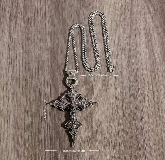 Gothic Skull Cross Necklace