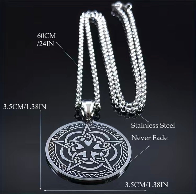 Celtic Witch Knot Pentagram Necklace