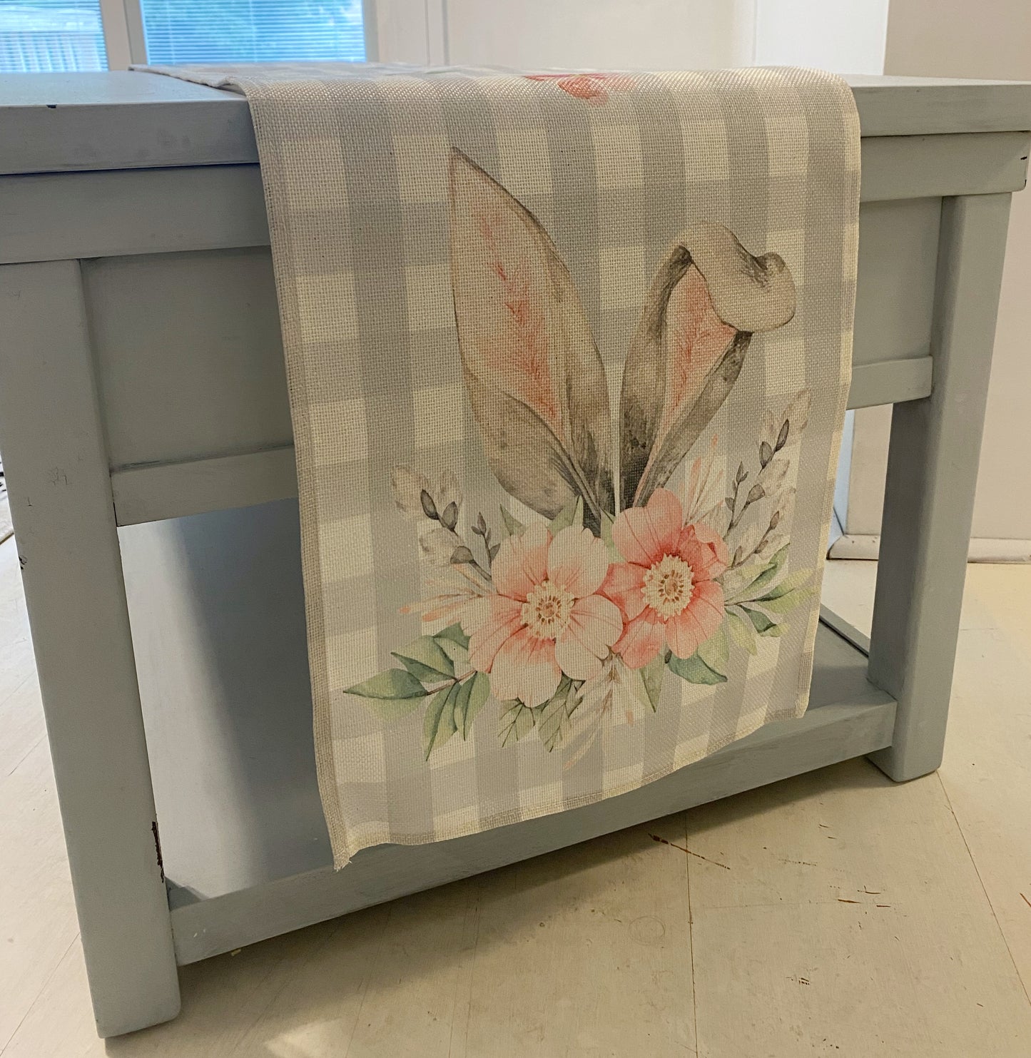 Plaid spring table runner