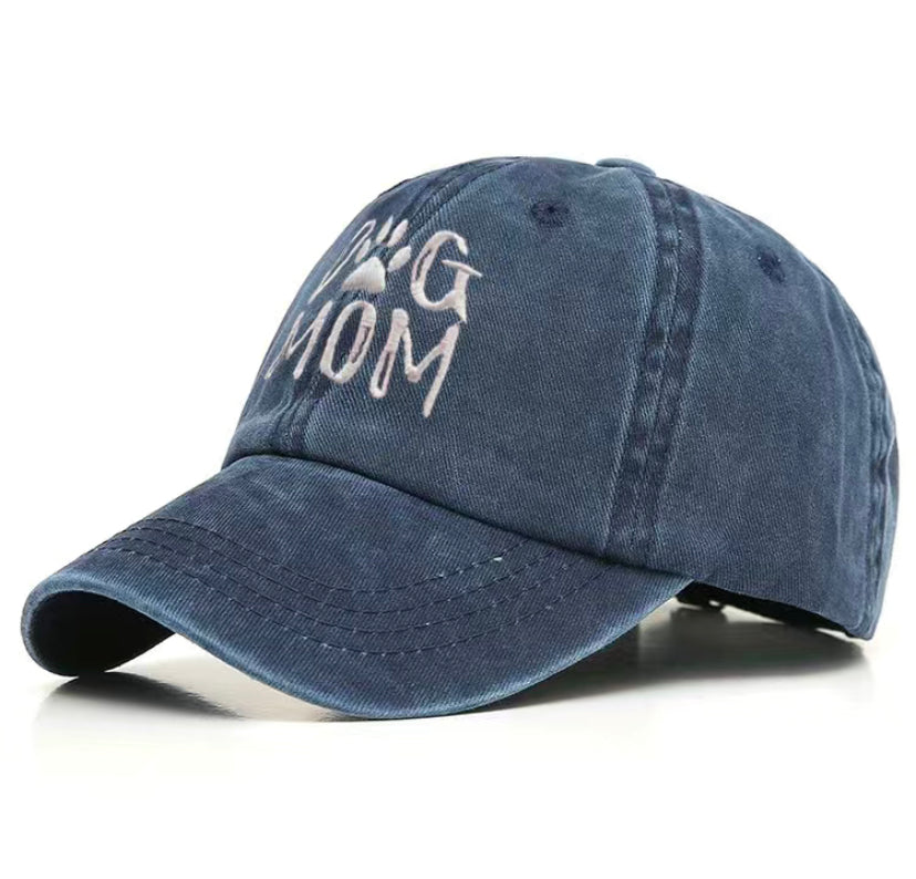 Dog Mom hat Navy Blue