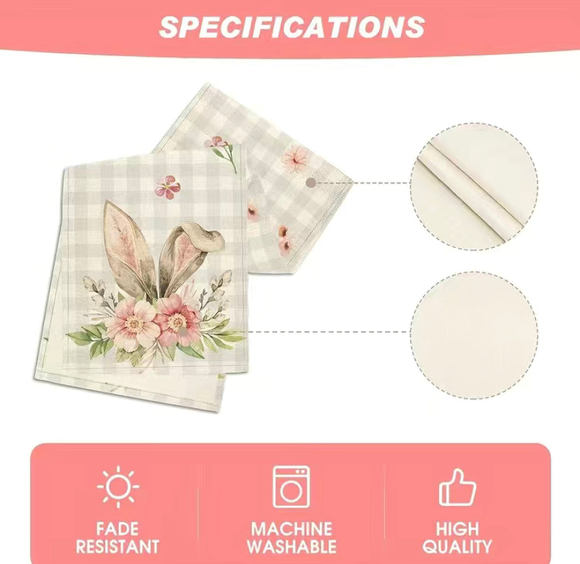 Plaid spring table runner