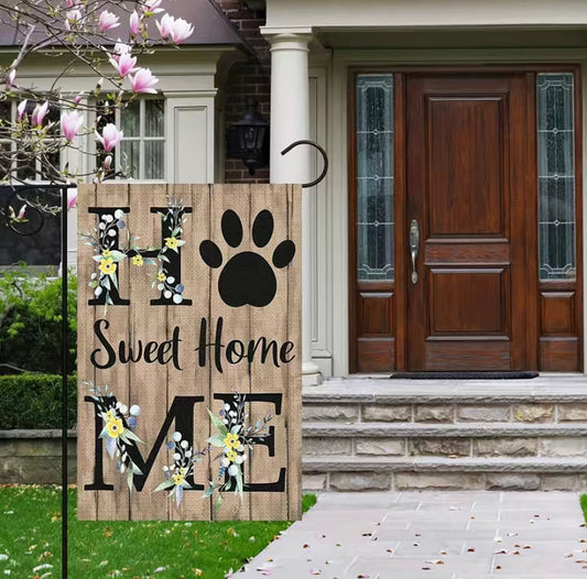 Paw Home Sweet Home garden flag
