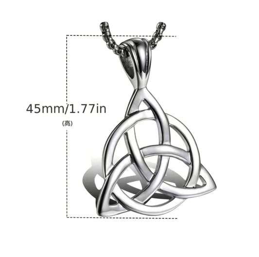 black Triquetra necklace