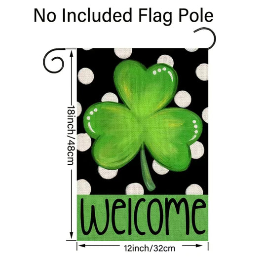 Shamrock garden flag