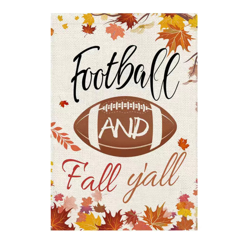 Football & Fall Ya'll garden flag
