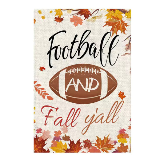 Football & Fall Ya'll garden flag