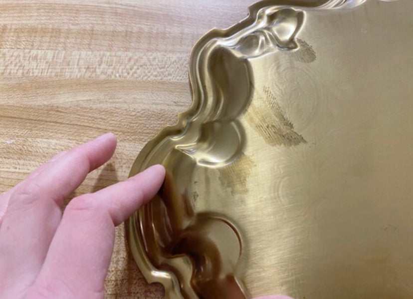 Large Metal Vintage Platter