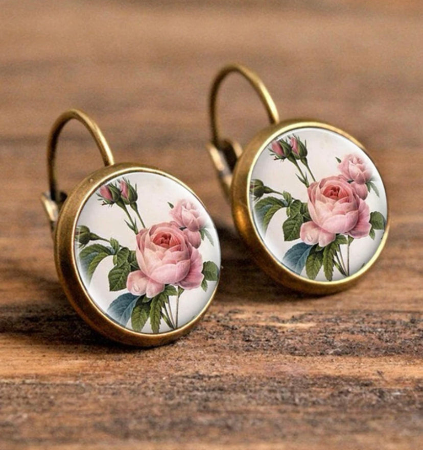 Rose earrings