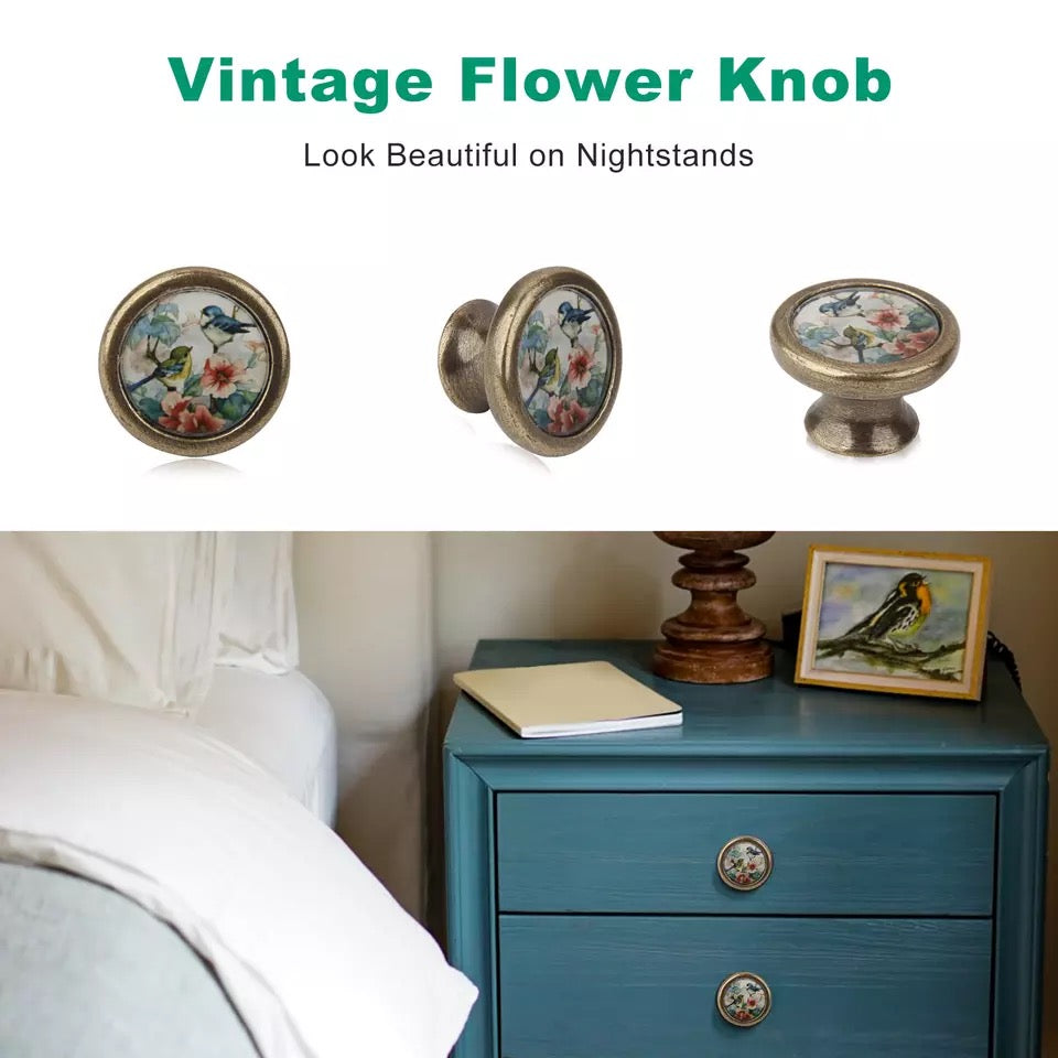 Bird Flower knob