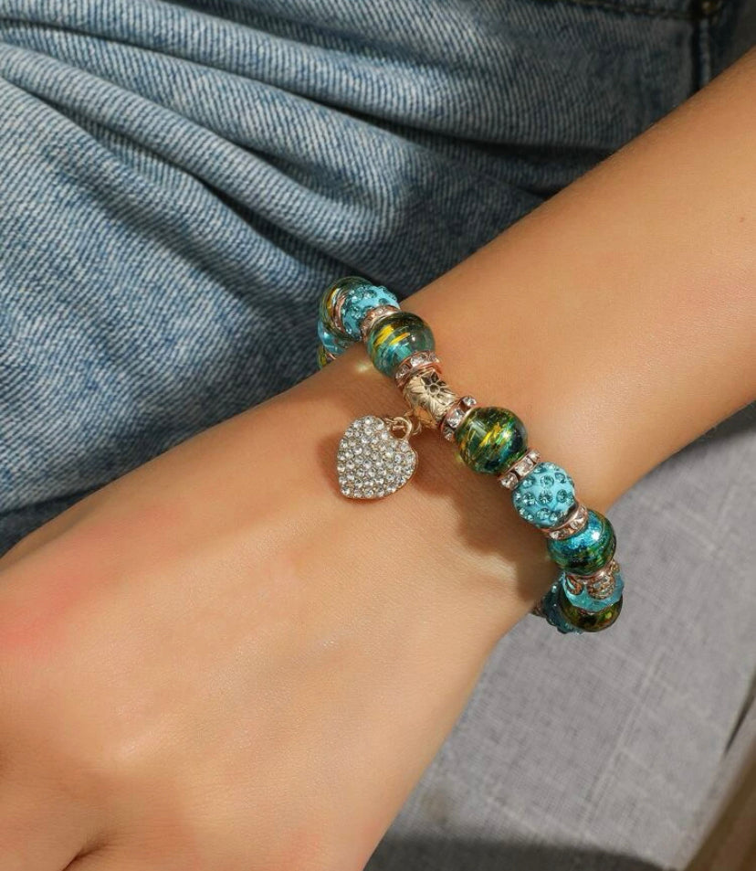 Rhinestone Charm Bracelet