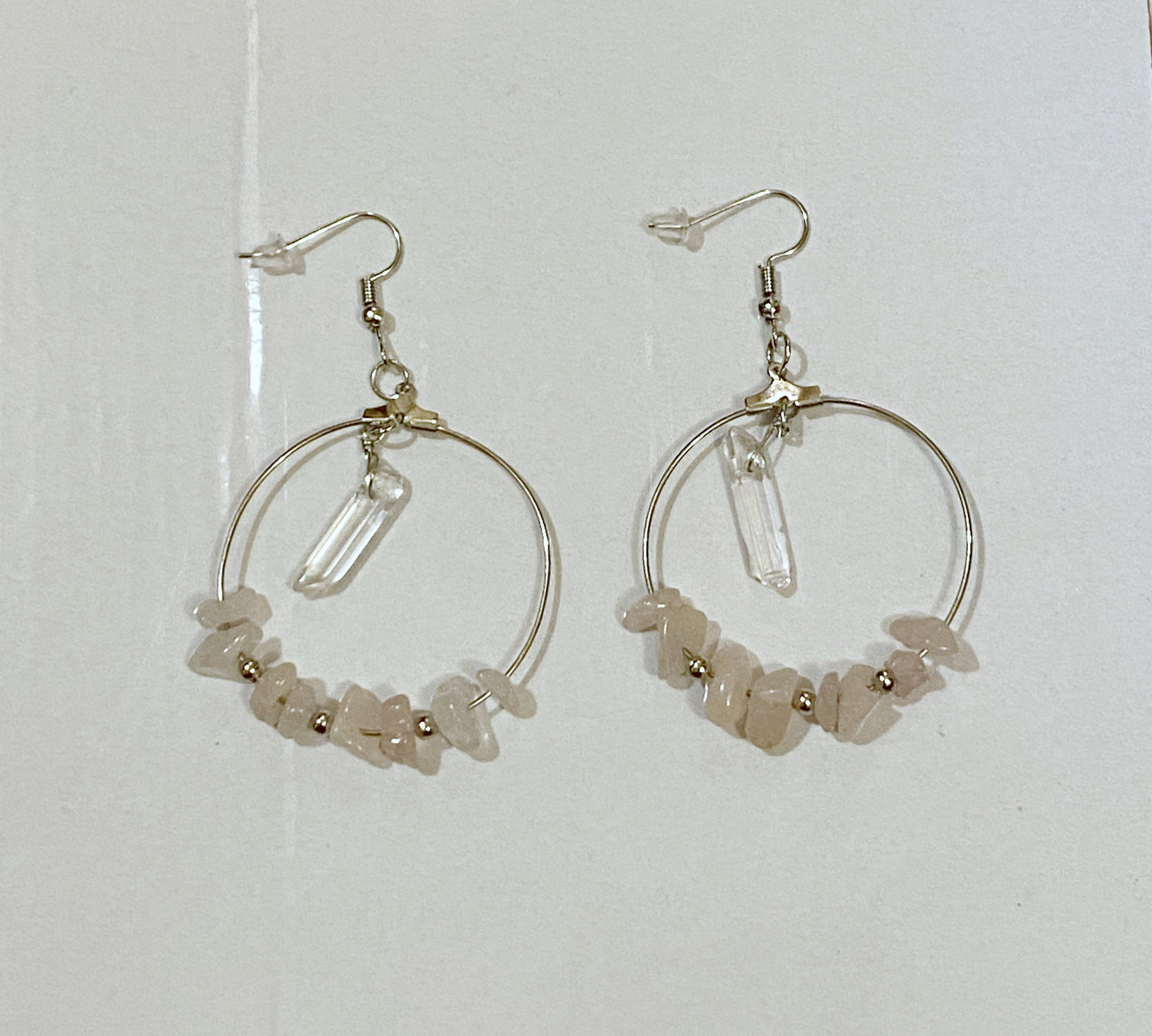 Pink Quartz Earrings