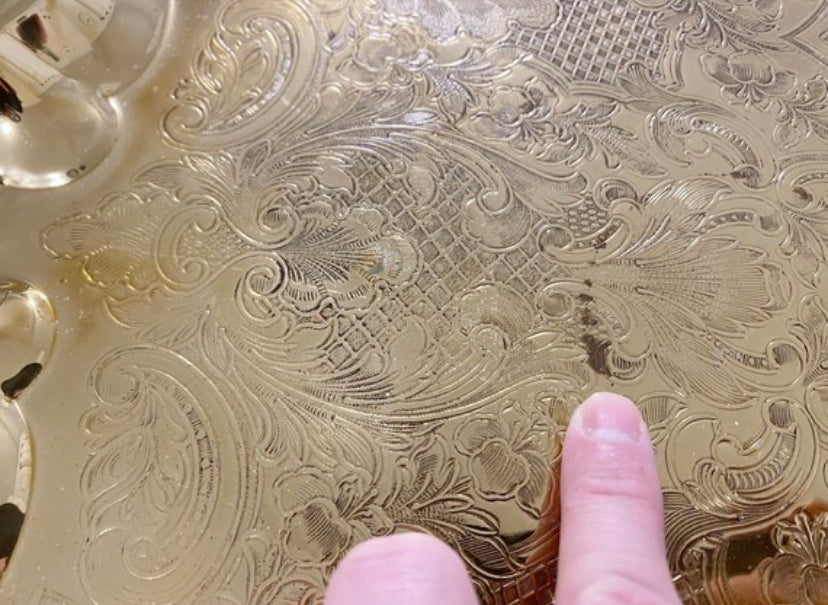 Large Metal Vintage Platter