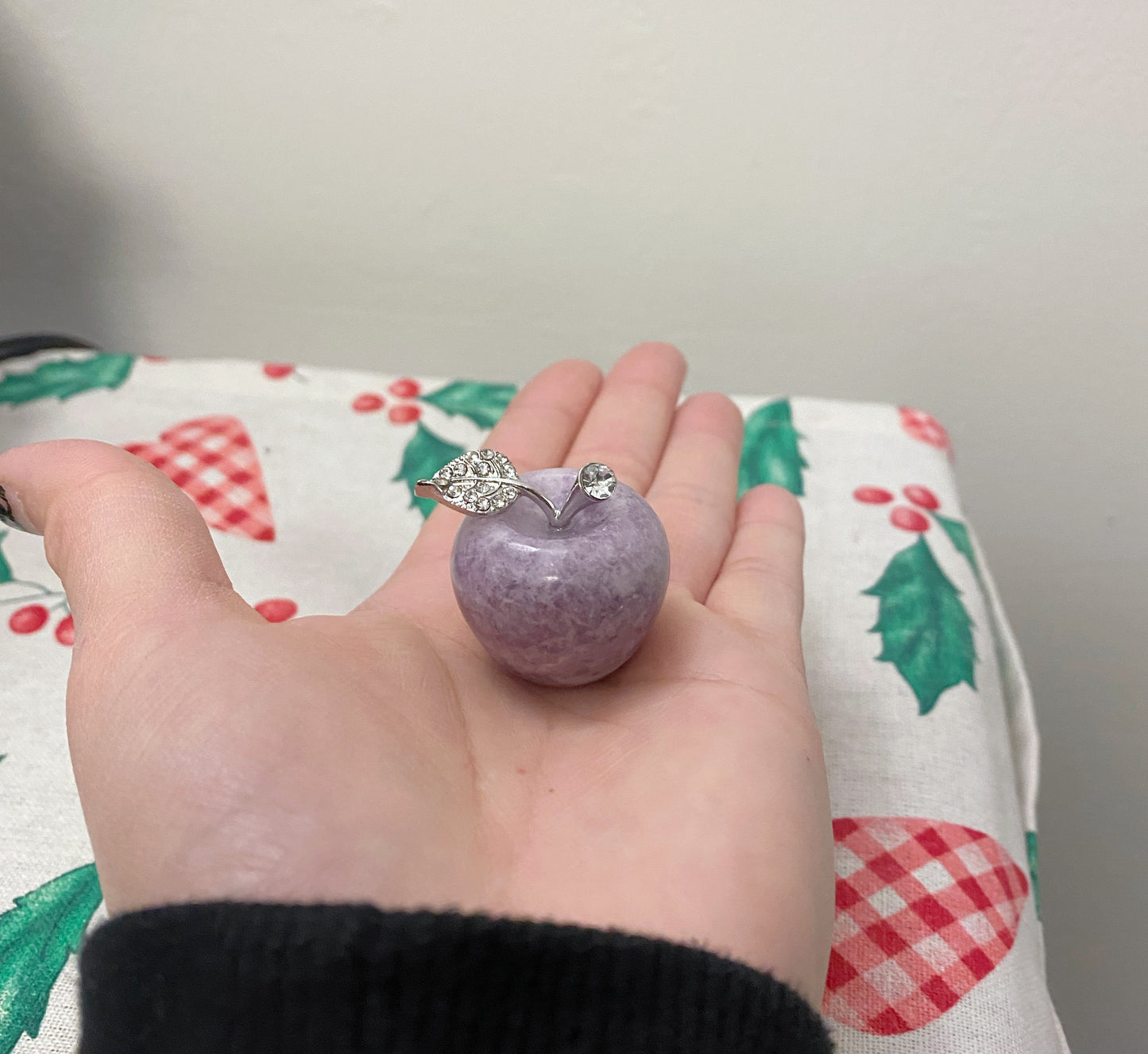 Mini 30mm Apple Figurine Natural Crystal