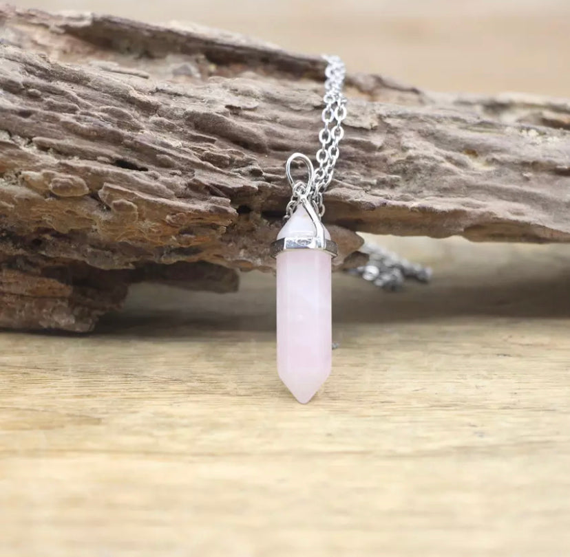 Rose quartz necklace