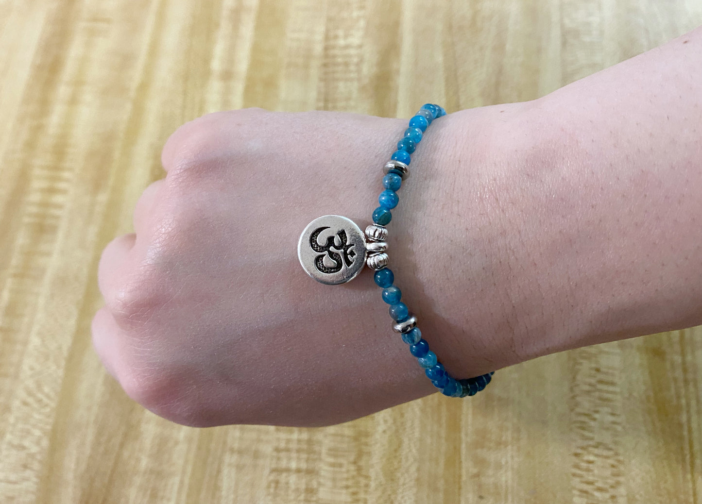 Apatite Bracelet with Om Charm