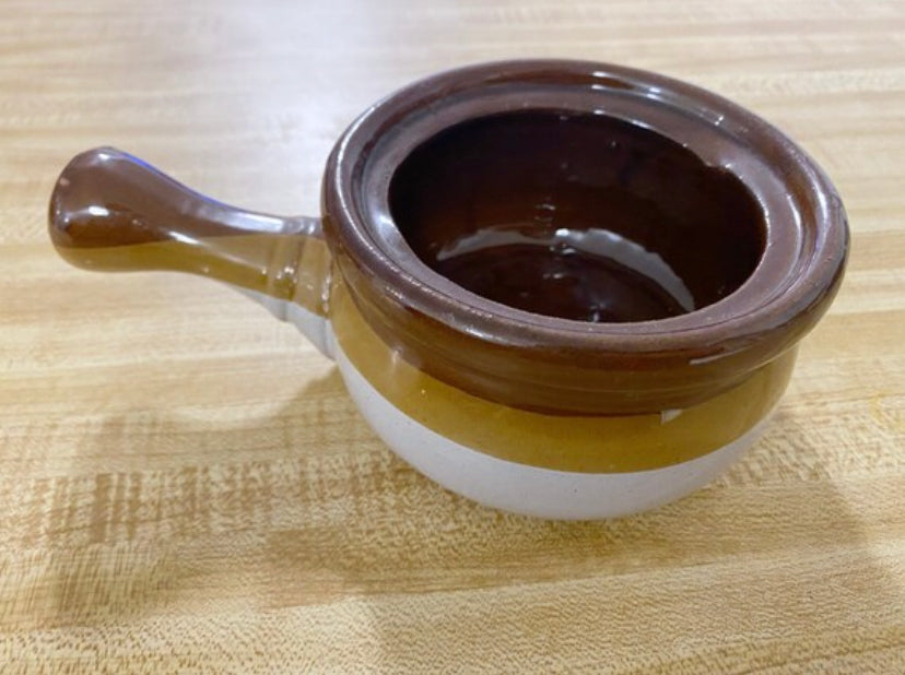 Crock with lid and handle