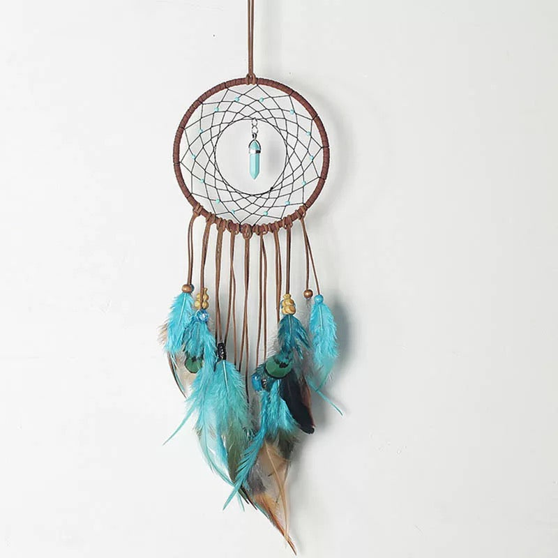 Feather Dreamcatcher with crystal