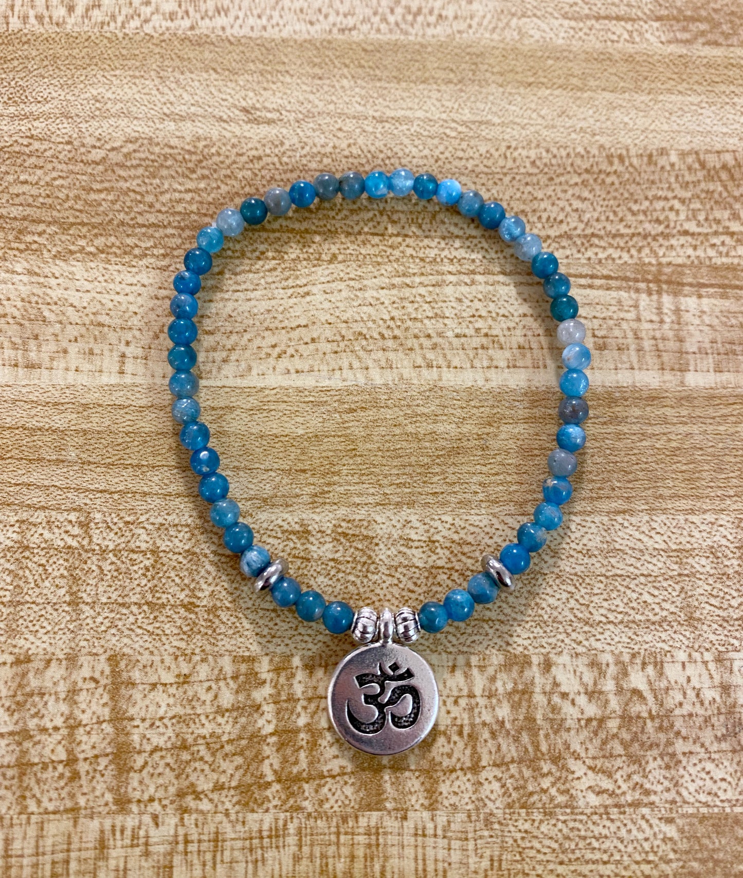 Apatite Bracelet with Om Charm