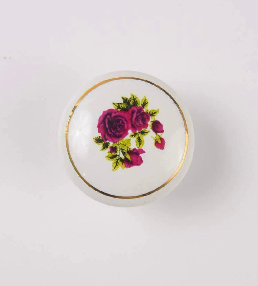 Floral knobs set of 6