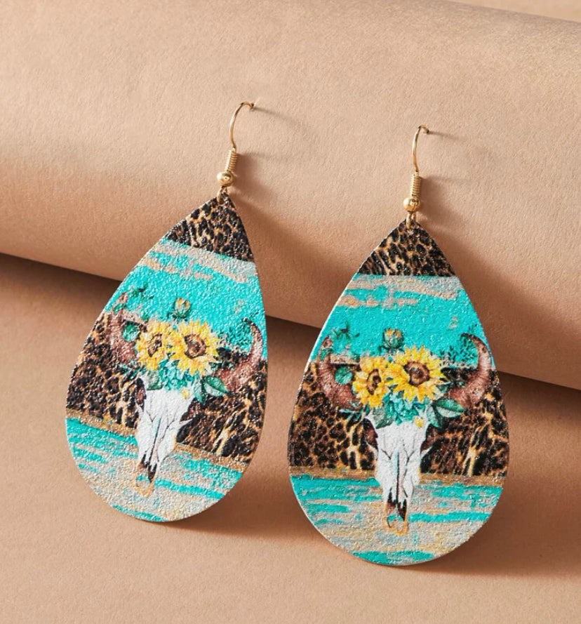 Bull Western earrings