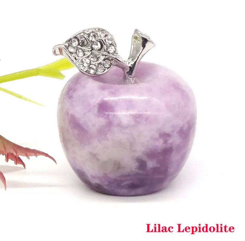 Mini 30mm Apple Figurine Natural Crystal