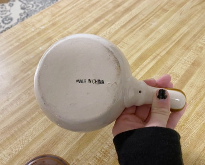 Crock with lid and handle