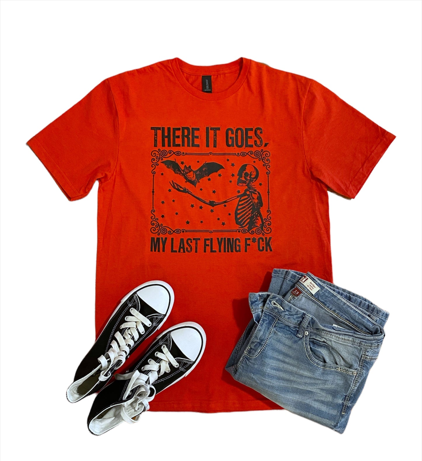 There it goes my last flying Fuck tshirt