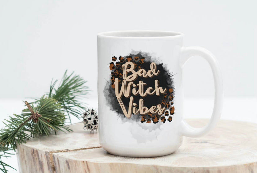 Bad Witch, Coffee mug, Witchy vibes, Occult, Mystical, Enchantment, Magic, Gothic, Witchcraft, Spellbinding, Ceramic, Statement piece, Modern edge, Unique design, Espresso cup, Brew, Moonlight, Sorceress, Enigmatic, Ritual