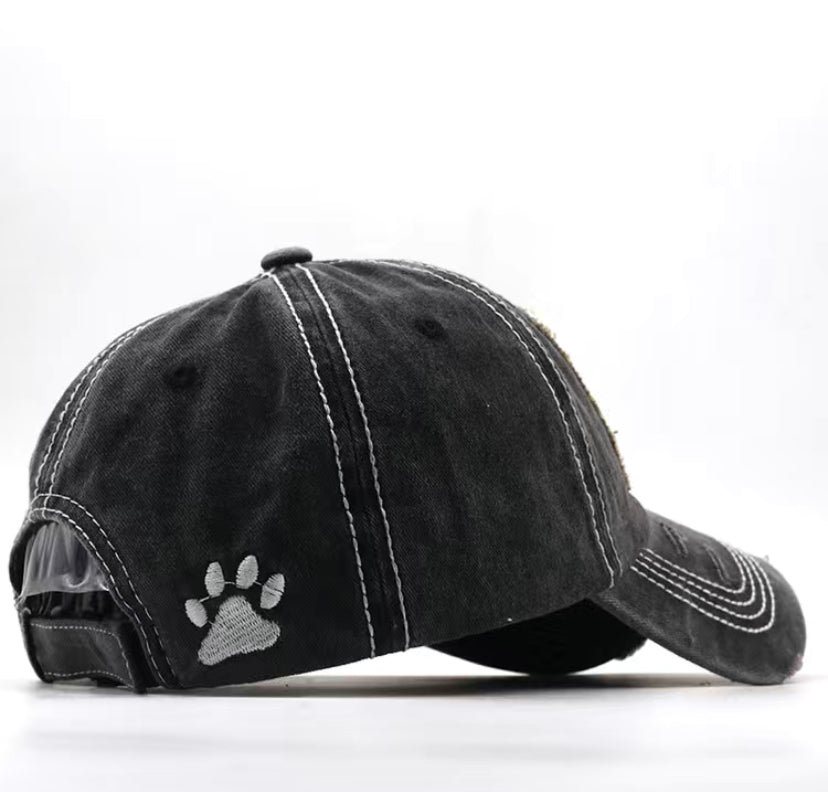 Dog vibes only hat- black
