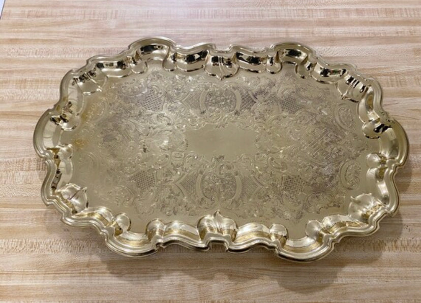 Large Metal Vintage Platter