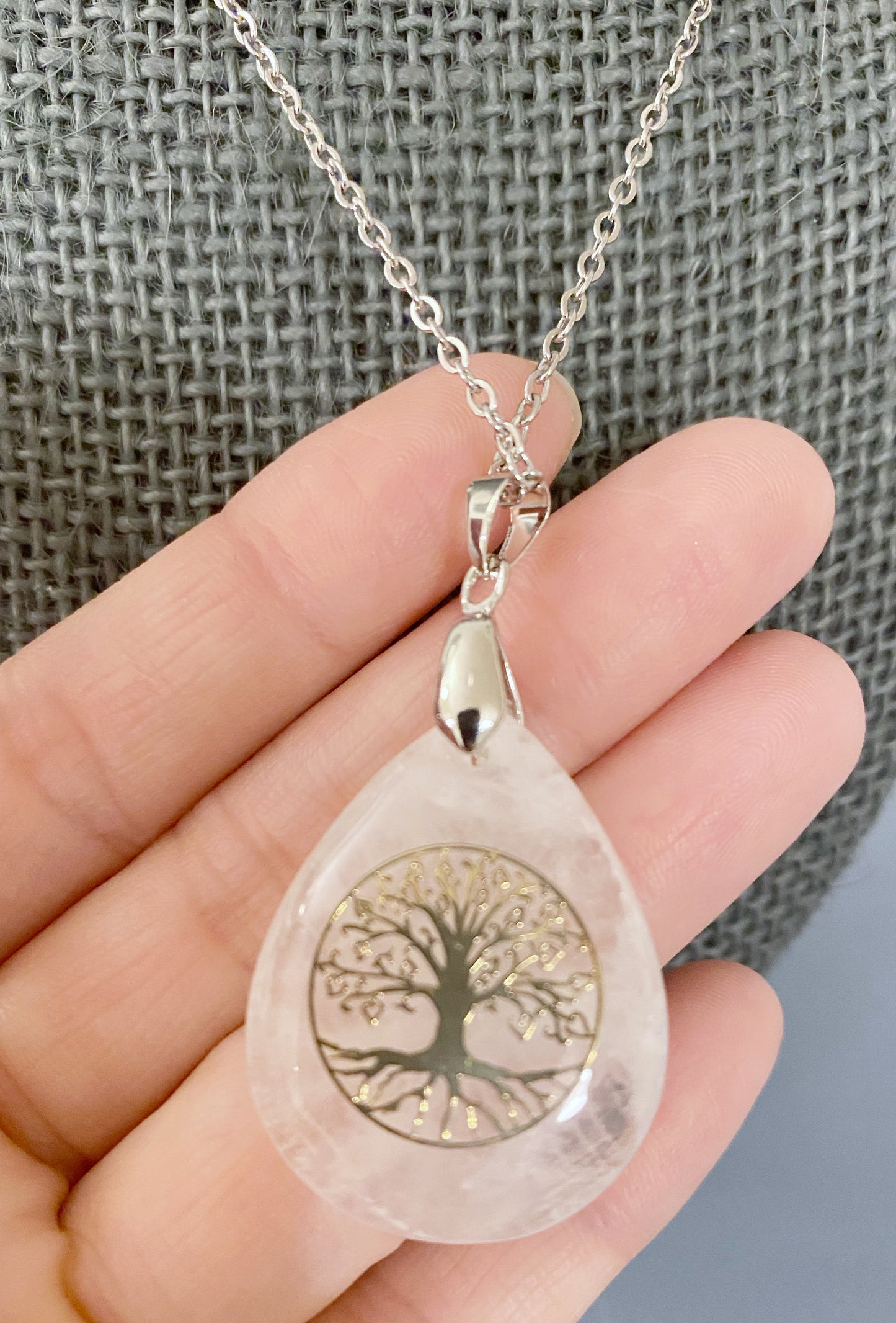 Clear Quartz Pendant Necklace