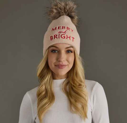 Merry And Bright Pom Beanie