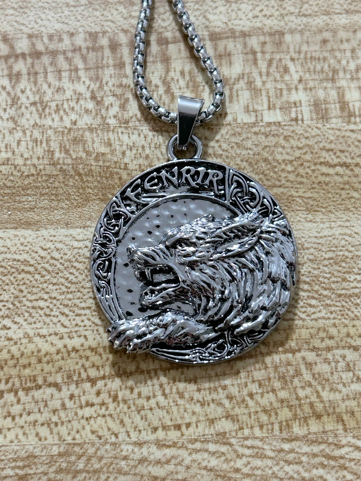 Fenrir Wolf Viking necklace