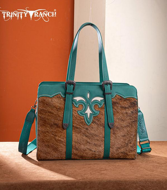 Teal Montana West Genuine Cowhide Concealed Carry Large Tote/ Crossbody
