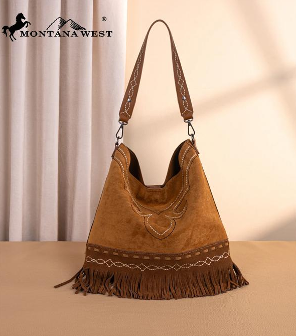 Montana West Fringe Hobo Bag