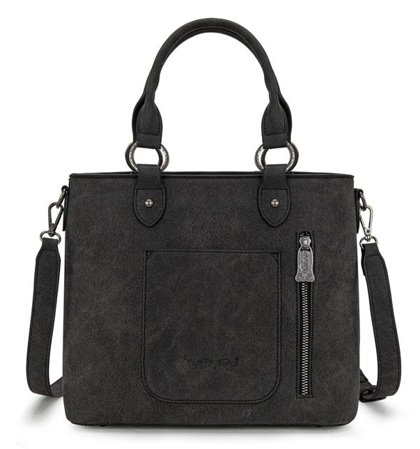 Trinity Ranch Floral Tooled Fringe Tote/Crossbody