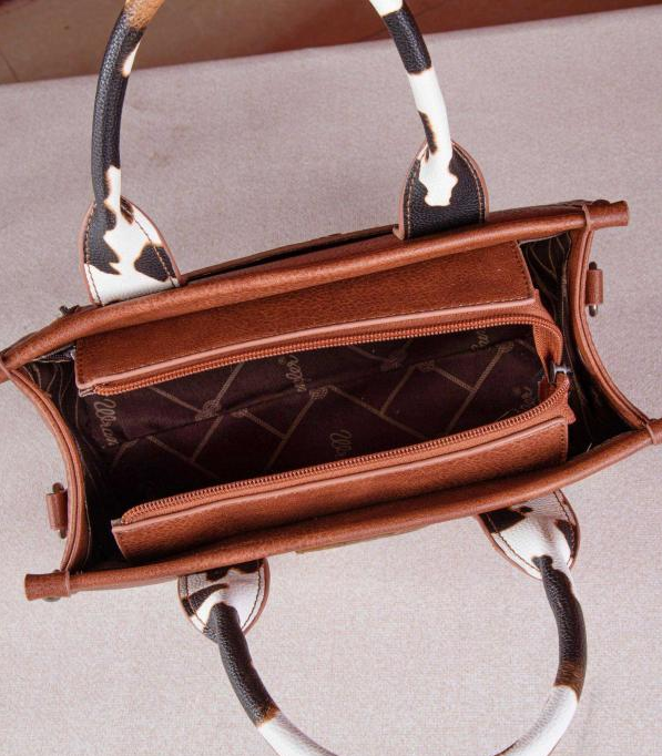 Wrangler Cow Pattern Tote Crossbody Bag