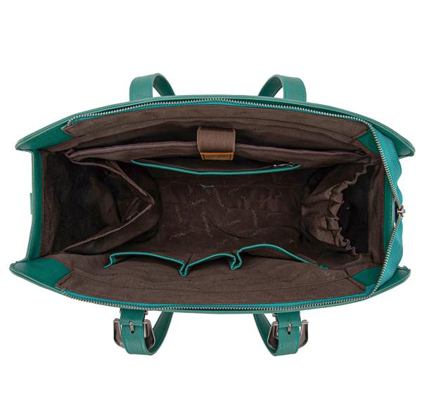 Teal Montana West Genuine Cowhide Concealed Carry Large Tote/ Crossbody