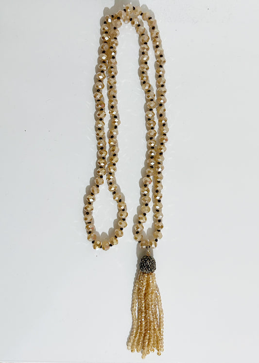 Classy Boho Tassel Necklace: Gold