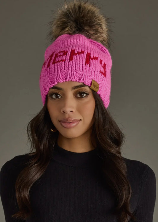 Pink Merry Pom Beanie